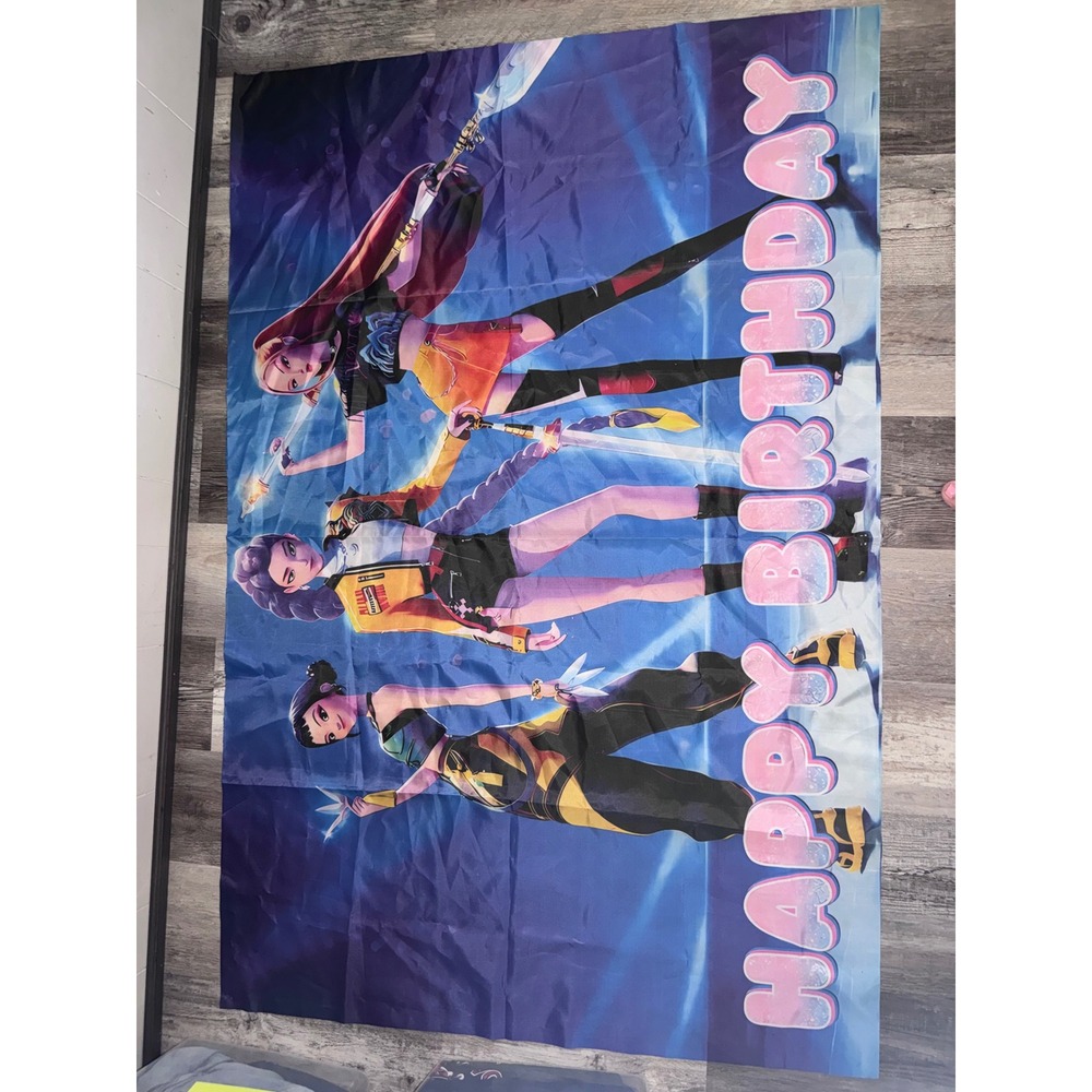 League of Legends KDA Happy Birthday Banner Akali Kaisa Evelynn Party Backdrop
